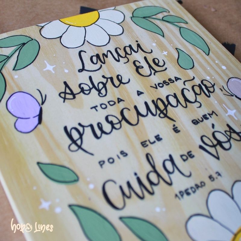 Quadro Kairós - "Ele cuida de vós"