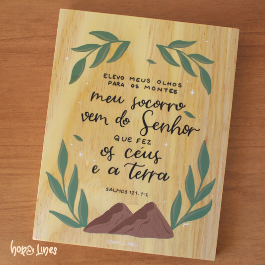 Quadro Ágape - "Meu socorro vem do Senhor"