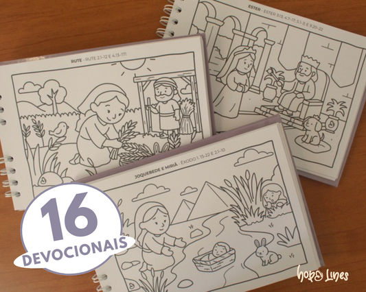 Kit 3 Entrelinhas - Devocionais para colorir