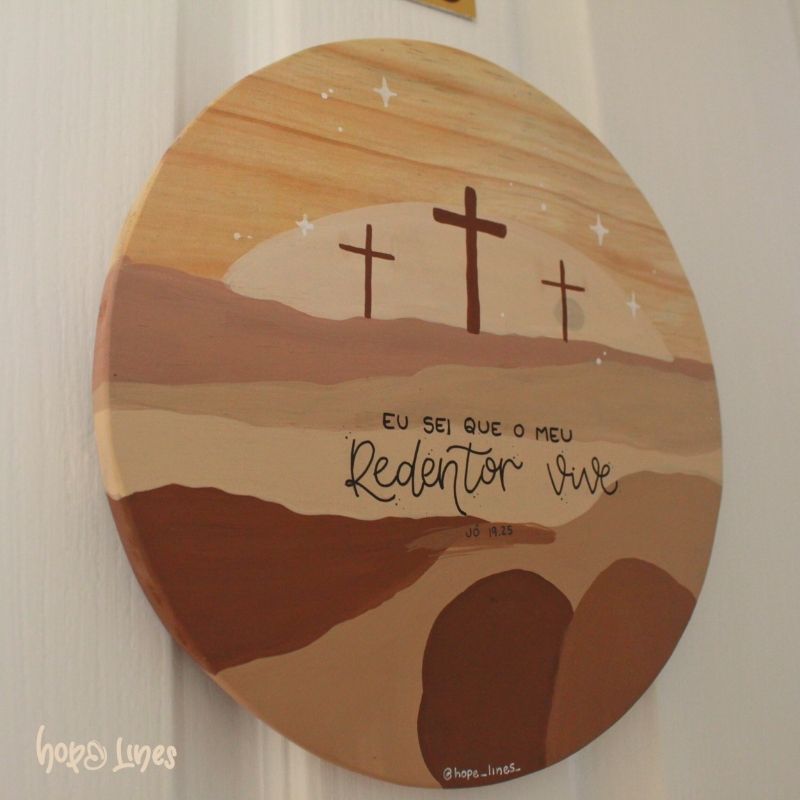 Quadro Logos - "Meu redentor vive"