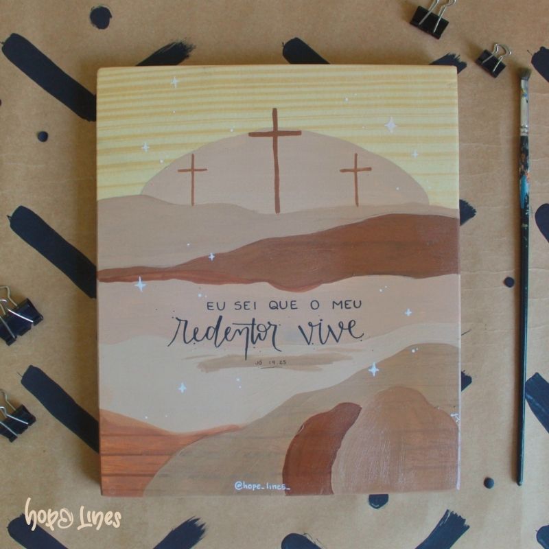 Quadro Ágape - "Meu redentor vive"