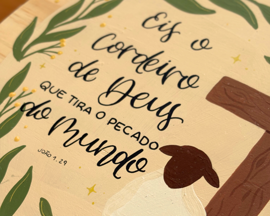 Quadro Logos - "Eis o cordeiro"