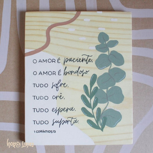Quadro Ágape - "1Coríntios 13"