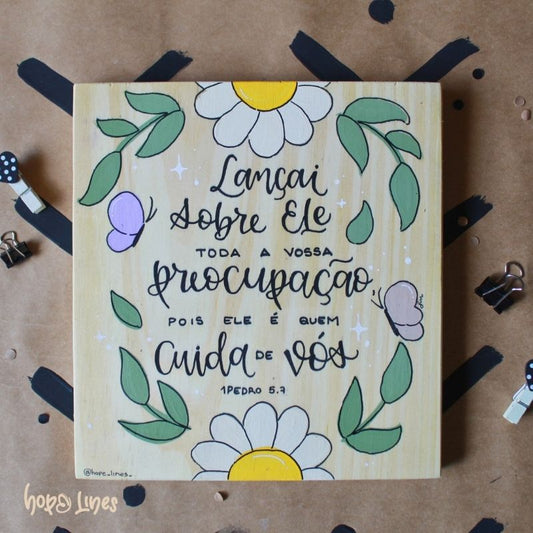 Quadro Kairós - "Ele cuida de vós"