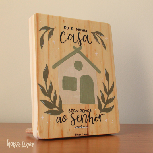 Quadro Fide - "Eu e minha casa"