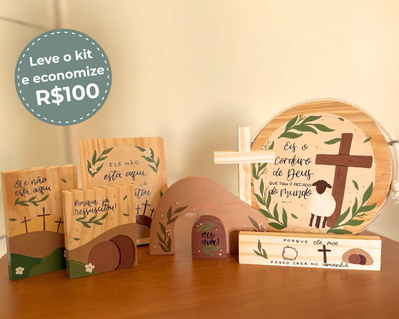 Kit Ele vive completo (5 enfeites)