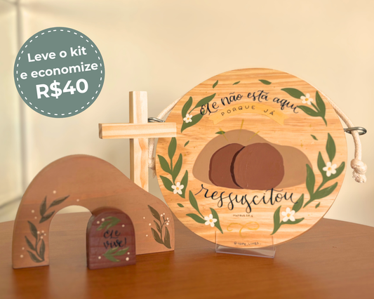 Kit Ele vive Sepulcro + Guirlanda