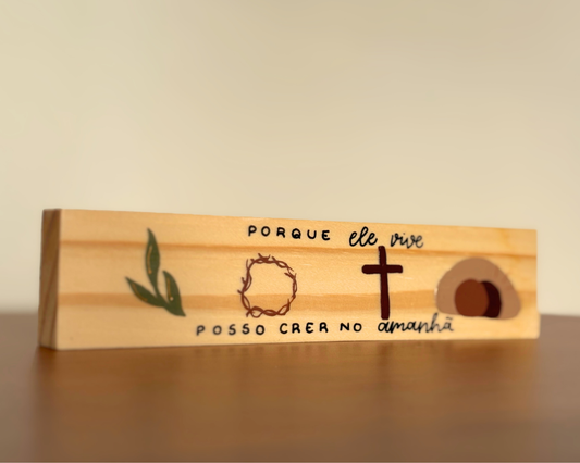 Enfeite Zoe - "Porque Ele vive"